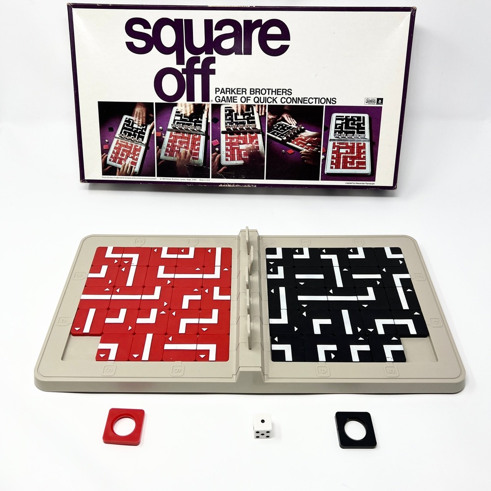 Vintage Square Off Complete In Box Parker Brothers 1972 Strategy Tiles